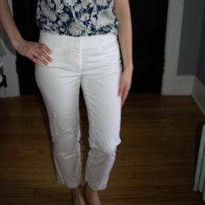 Loft white crop pants